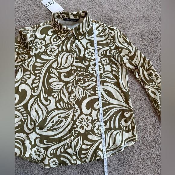 ZARA PRINTED SHIRT - SIZE M - BRAND NEW WITH TAG - Picture 4 of 15